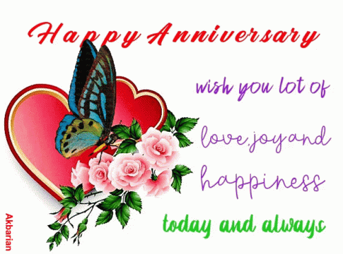 Happy Anniversary Happiness Message GIF