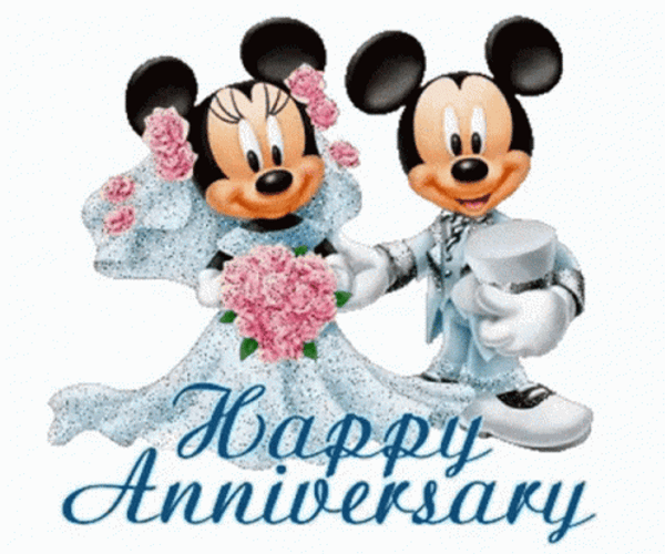 Happy Anniversary Minnie Mickey Mouse GIF