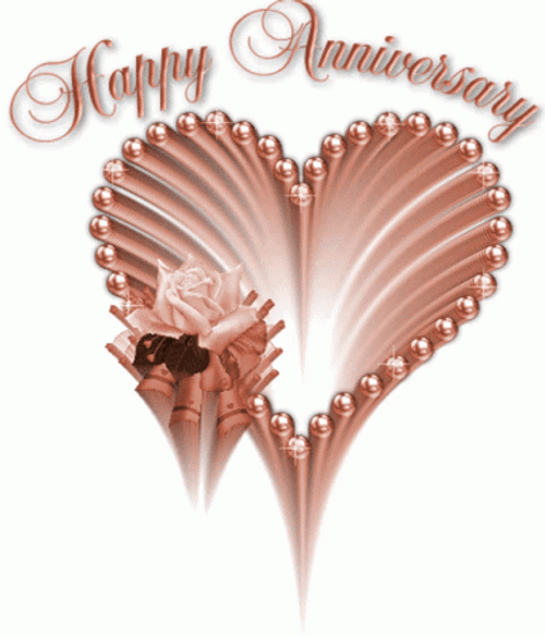 Happy Anniversary Pink Heart GIF