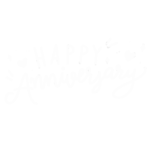 Happy Anniversary Sticker with Hearts and Stars