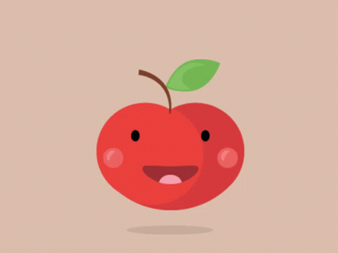 Happy Apple Bouncing GIF