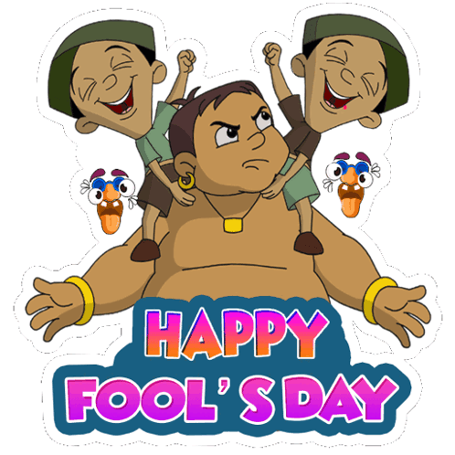 Happy April Fools Day Chhota Bheem Characters GIF