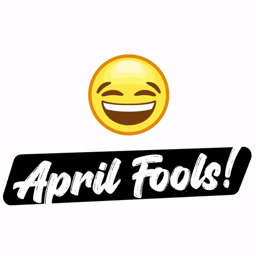 Happy April Fools Day Laughing Emoji GIF