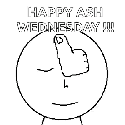 Happy Ash Wednesday Simple Animation GIF