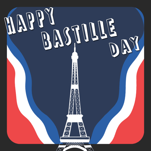 Happy Bastille Day Poster Eiffel Tower GIF