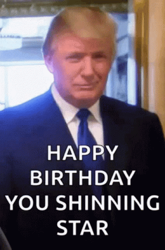 Happy Bday Donald Trump Greetings GIF