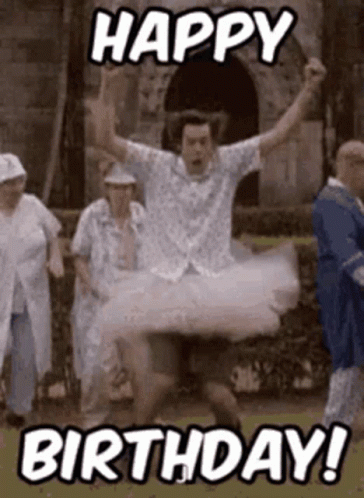 Happy Bday Dance Jim Carrey GIF