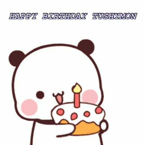 Happy Bday Cute Tushymon GIF