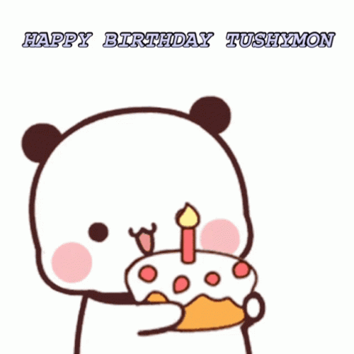 Happy Bday Cute Tushymon GIF