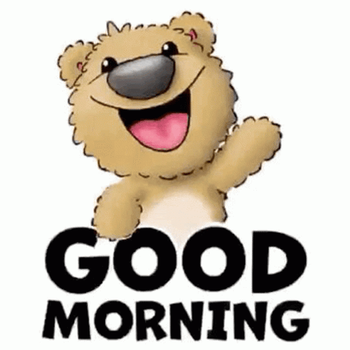 Happy Bear Greeting Good Morning GIF | GIFDB.com