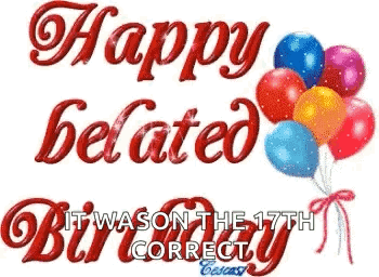 Happy Belated Birthday Balloons GIF