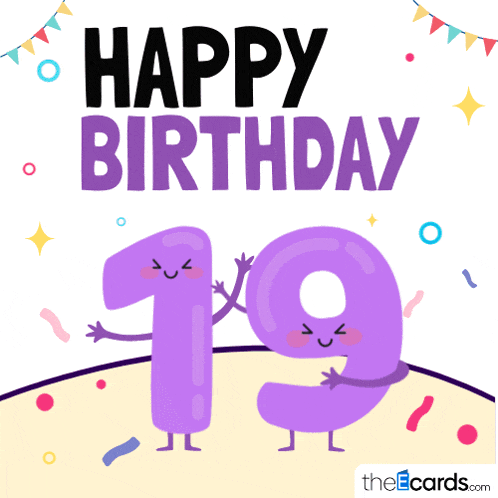 Happy Birthday 19 Happy 19th Birthday Gif GIF