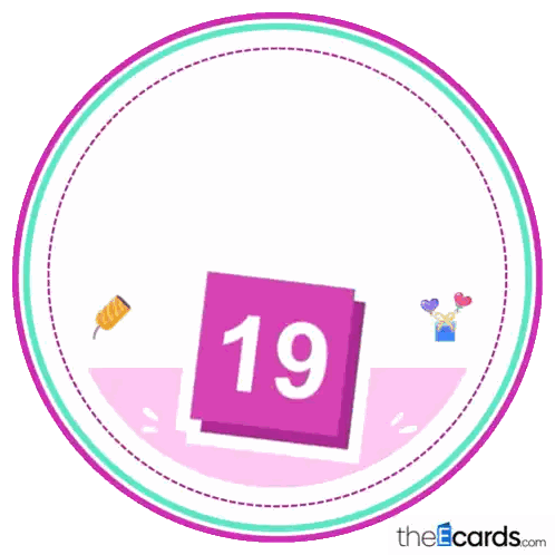 Happy Birthday 19 Sticker