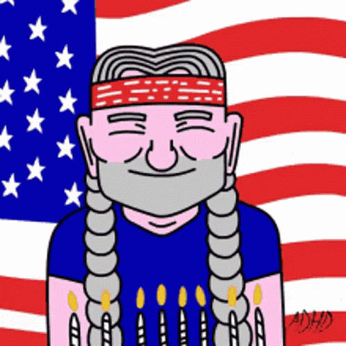 Happy Birthday America Cartoon Native Indian GIF
