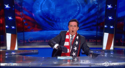 Happy Birthday America Excited Stephen Colbert GIF