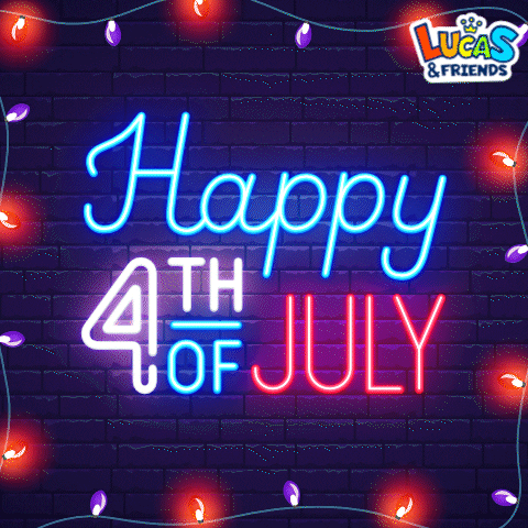 Happy Birthday America Flickering Lights GIF