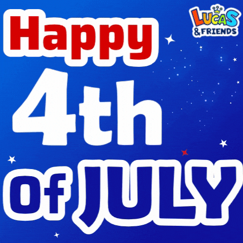 Happy Birthday America Flickering Text Animation GIF