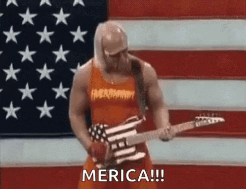Happy Birthday America Hulk Hogan Playing Guitar GIF