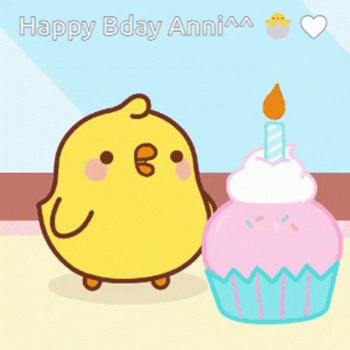 Happy Birthday Animated Blowing Candle GIF