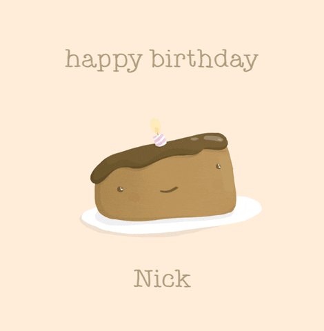 Happy Birthday Animated Cake Slice GIF