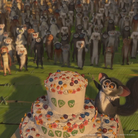 Happy Birthday Animated Cake Surprise GIF