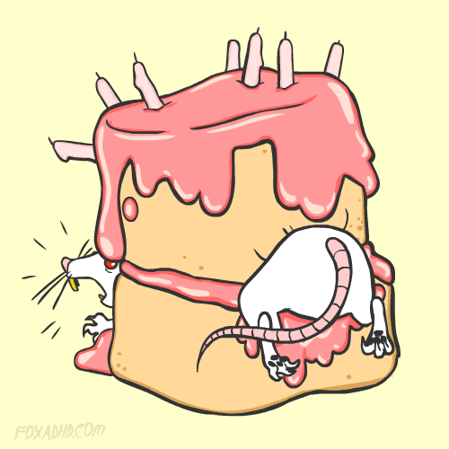 Happy Birthday Animated Rodent Attack GIF