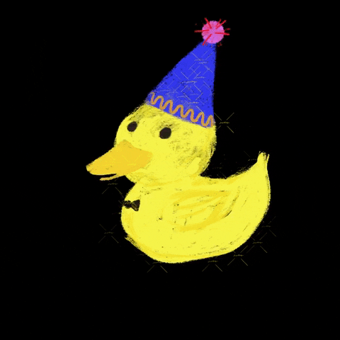 Happy Birthday Animated Rubber Duckie GIF
