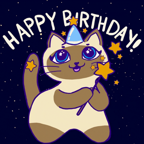 Happy Birthday Anime Cat GIF