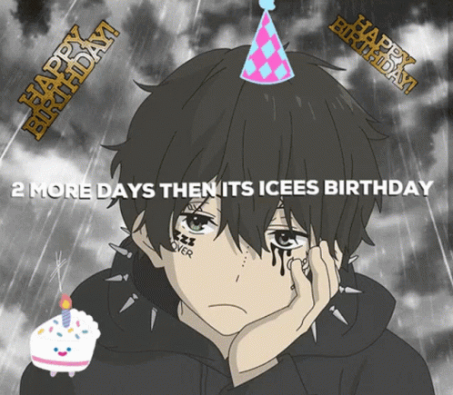 Happy Birthday Anime Emo Face Tattoo GIF