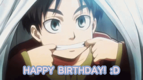 Happy Birthday Anime Eren Smile GIF