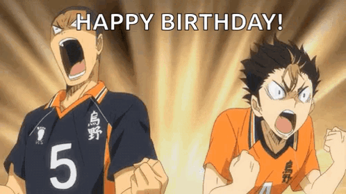 Happy Birthday Anime Haikyu Let's Go GIF