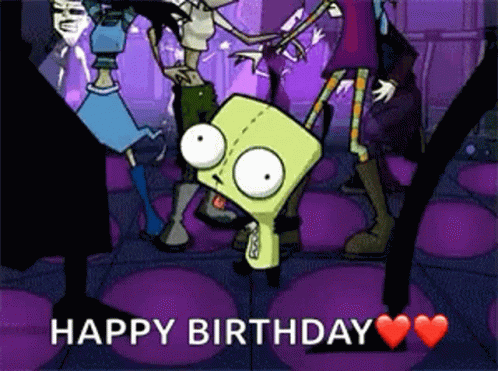 Happy Birthday Anime Invader Zim GIF
