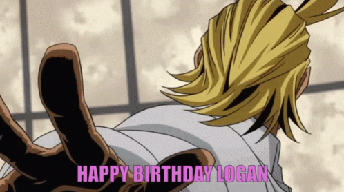 Happy Birthday Anime Logan All Might GIF