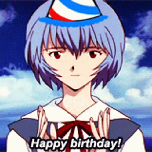 Happy Birthday Anime Rei Ayanami GIF