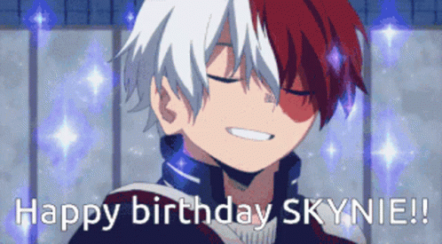 Happy Birthday Anime Skynie Shoto GIF