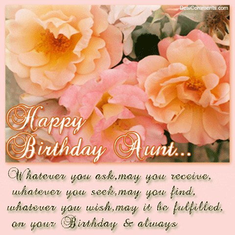 Happy Birthday Aunt Beautiful Flower GIF