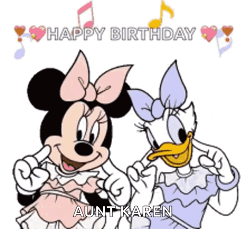 Happy Birthday Aunt Minnie Mouse And Daisy GIF