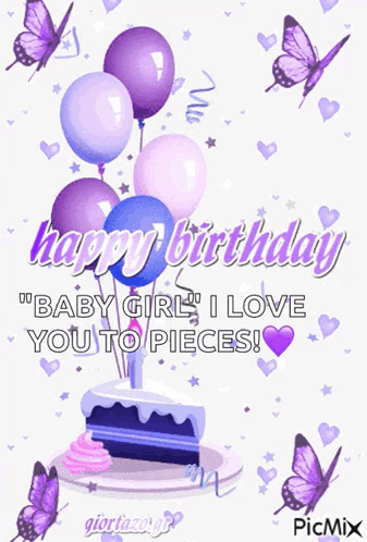 Happy Birthday Baby Girl Card