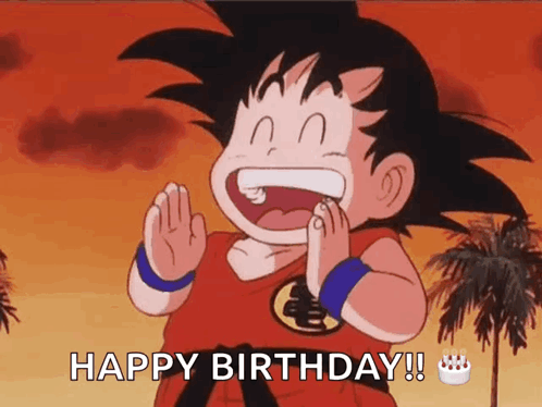 Happy Birthday Baby Goku GIF