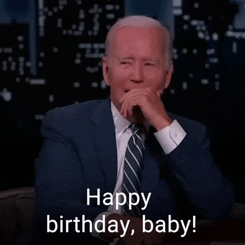 Happy Birthday Baby Joe Biden Laughing GIF