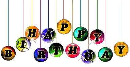 Happy Birthday Balls Hanging