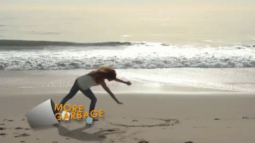 Happy Birthday Beach Cartwheeling GIF