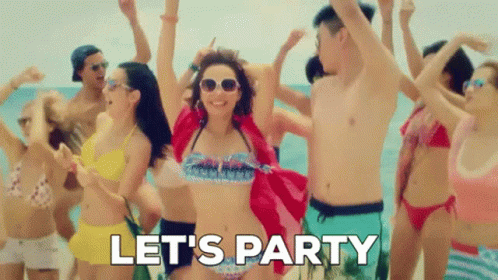 Happy Birthday Beach Party On Mind GIF