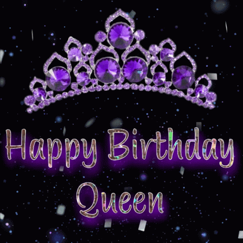 Happy Birthday Beautiful Queen Sparkling Crown GIF