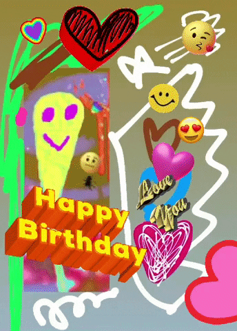 Happy Birthday Beautiful Smiley Compilation GIF