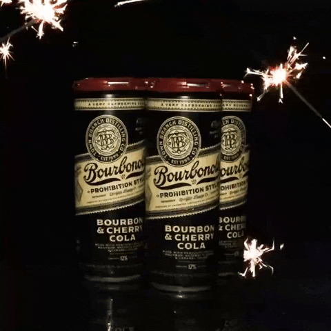 Happy Birthday Beer In Can Fireworks Celebration GIF