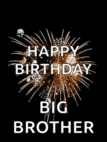 Happy Birthday Big Brother Card With Fireworks