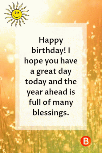 Happy Birthday Blessings Long Message GIF