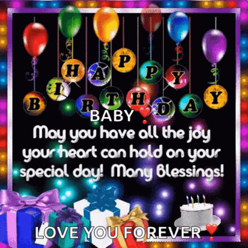 Happy Birthday Blessings Greeting From Love One GIF