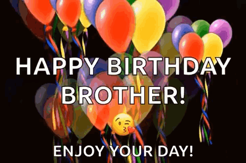 Happy Birthday Blessings Brother Enjoy Your Day GIF